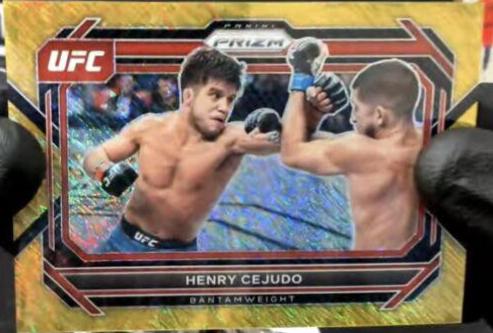 Henry Cejudo 2023 Panini Prizm UFC Base #52 Gold Shimmer
