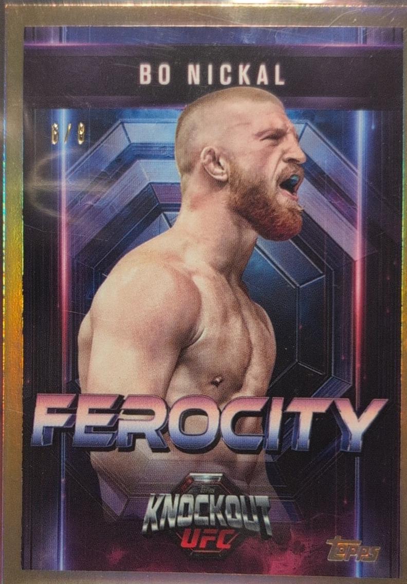 Bo Nickal 2025 Topps Knockout UFC Ferocity #FE-22 Gold