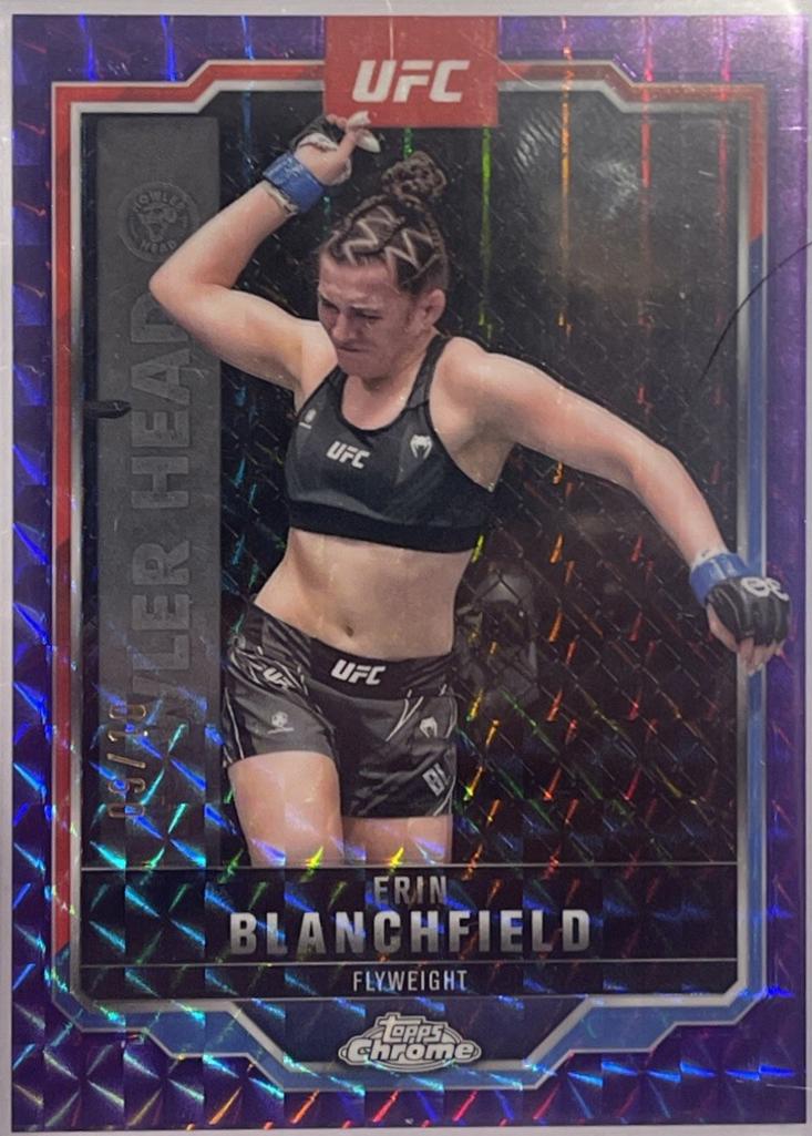 Erin Blanchfield 2025 Topps Chrome UFC Base #97 Purple Geometric Refractor