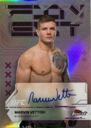 Marvin Vettori 2025 Topps Finest UFC Finest Autographs #FA-MI Black Refractor