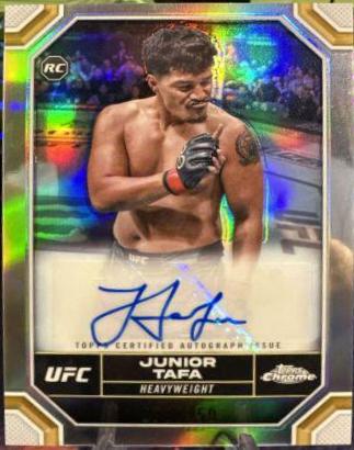 Junior Tafa 2024 Topps Chrome UFC Chrome Rookie Autographs #CRA-JTA Refractor