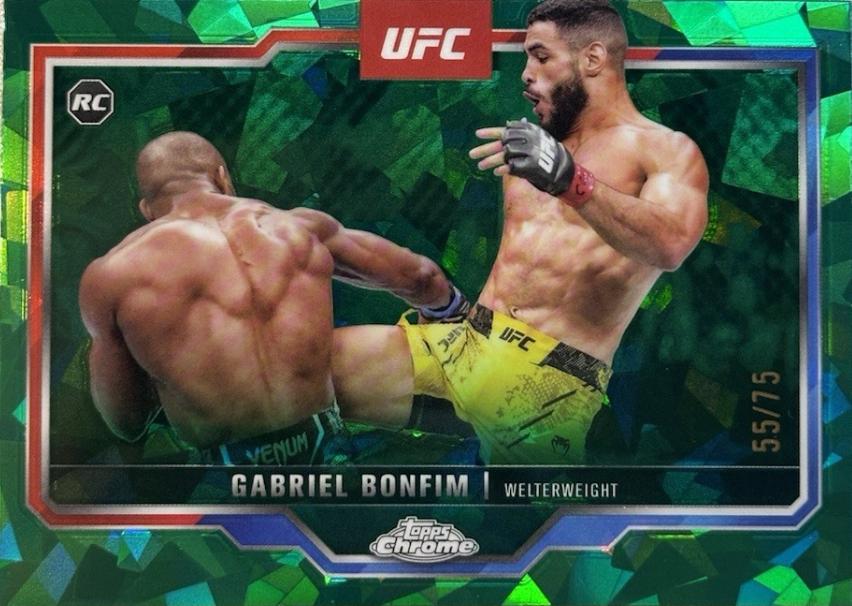 Gabriel Bonfim 2025 Topps Chrome Sapphire UFC Base Sapphire #26 Green Sapphire