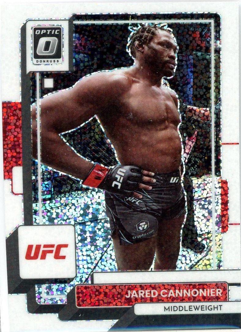 Jared Cannonier 2023 Panini Donruss Optic UFC Base #25 White Sparkle