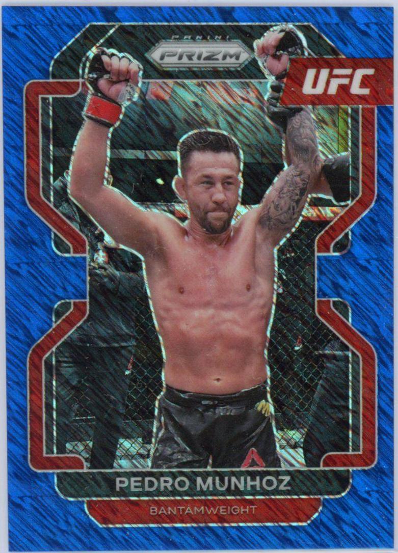 Pedro Munhoz 2022 Panini Prizm UFC Base #180 Blue Shimmer