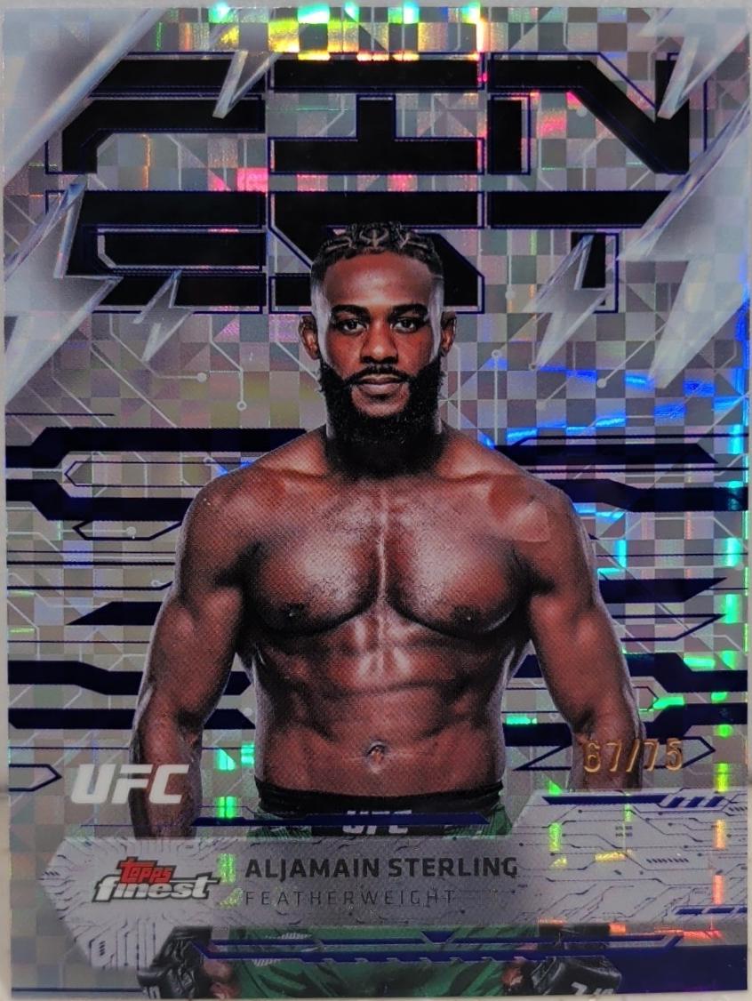 Aljamain Sterling 2025 Topps Finest UFC Base Rare #214 Superfractor