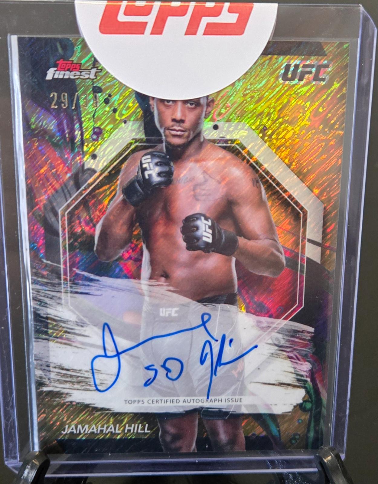 Jamahal Hill 2024 Topps Finest UFC Finest Autographs #FA-JHL Refractor