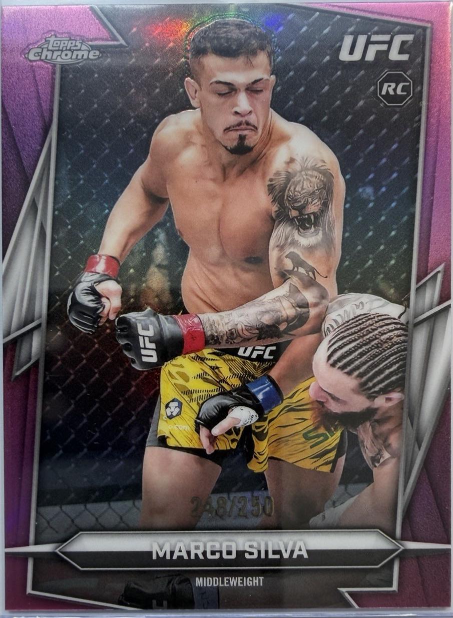 Marco Silva 2026 Topps Chrome UFC Base #156 Pink Refractor