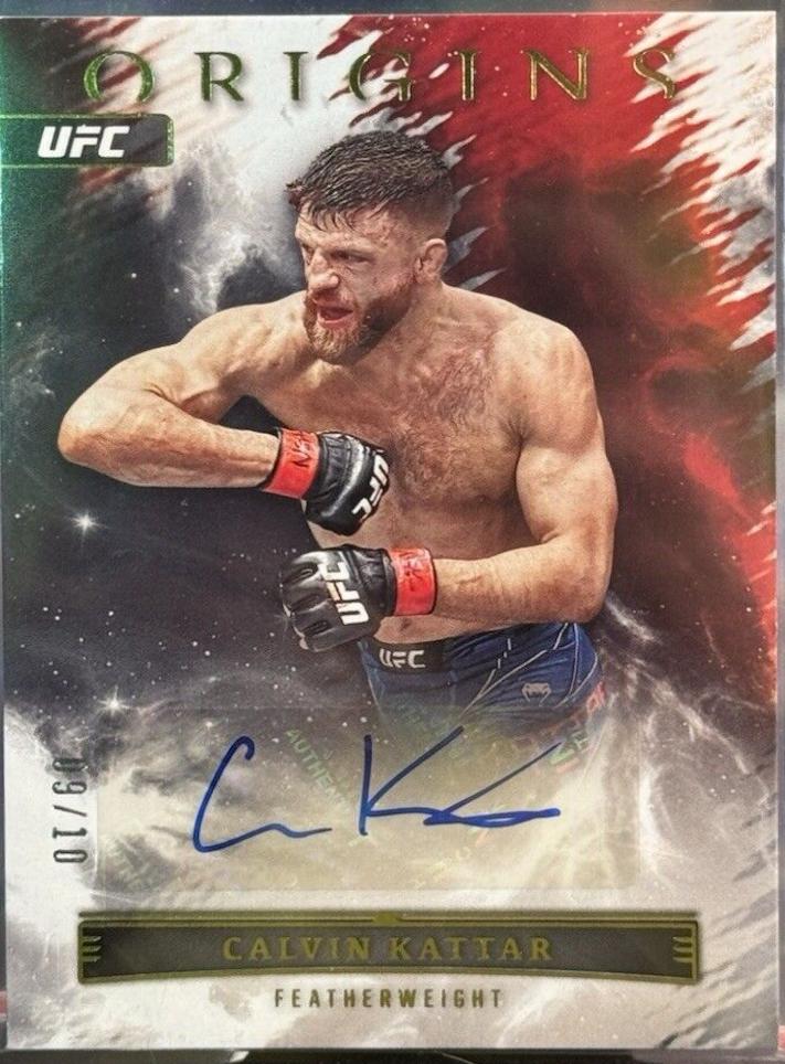 Calvin Kattar 2023 Panini Chronicles UFC Origins Autographs #17 Gold