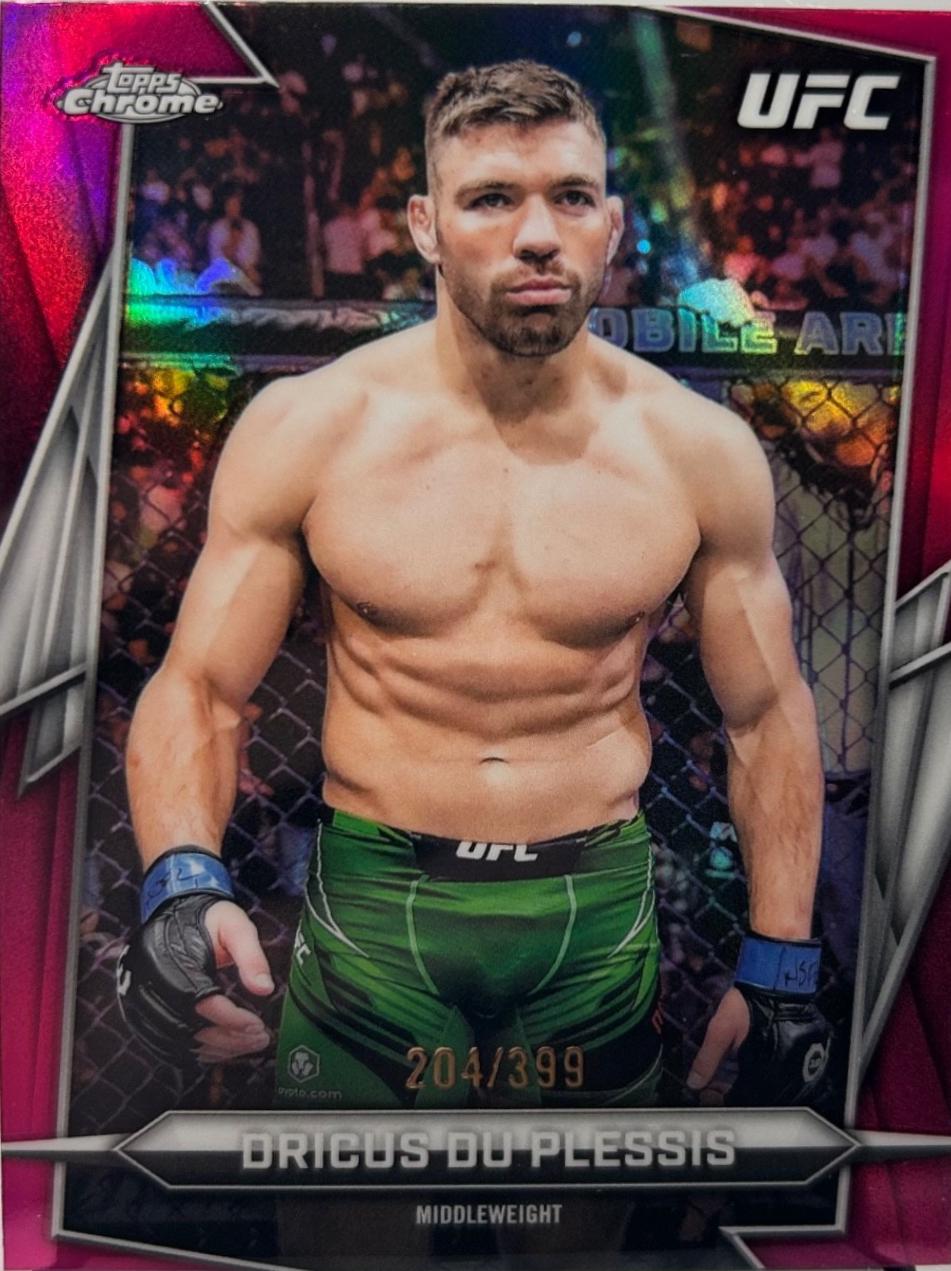 Dricus Du Plessis 2026 Topps Chrome UFC Base #10 Magenta Refractor