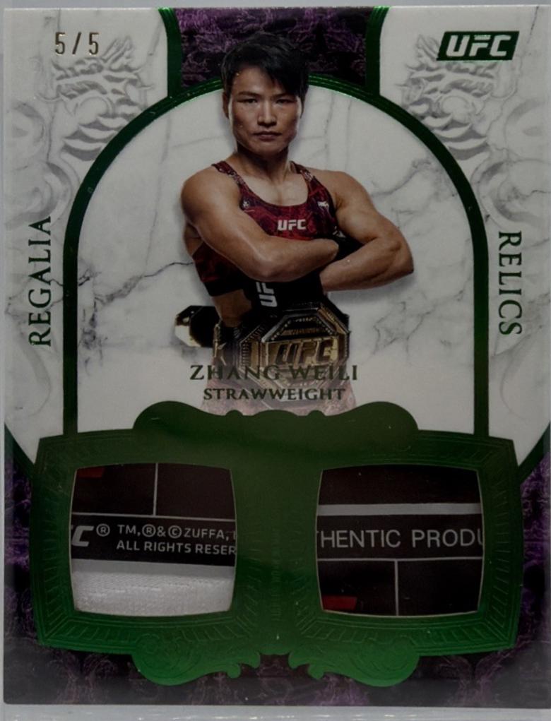 Zhang Weili 2025 Topps Royalty UFC Regalia Relics #RR-ZW Green