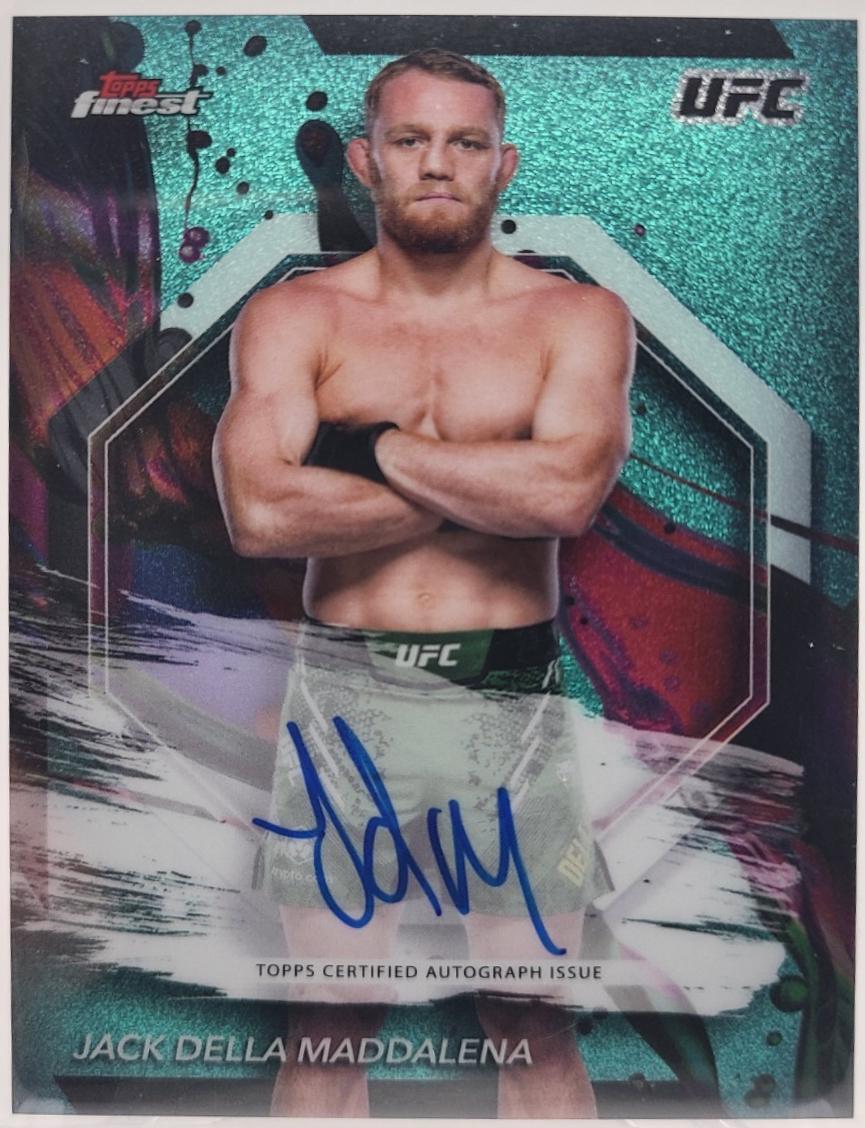 Jack Della Maddalena 2024 Topps Finest UFC Finest Autographs #FA-JDM Aqua Glitter Refractor
