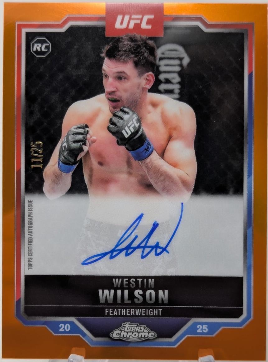 Westin Wilson 2025 Topps Chrome UFC Chrome Rookie Autographs #CRA-WW Orange Refractor