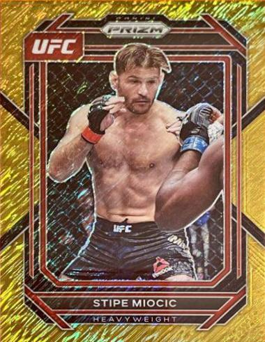 Stipe Miocic 2023 Panini Prizm UFC Base #196 Gold Shimmer