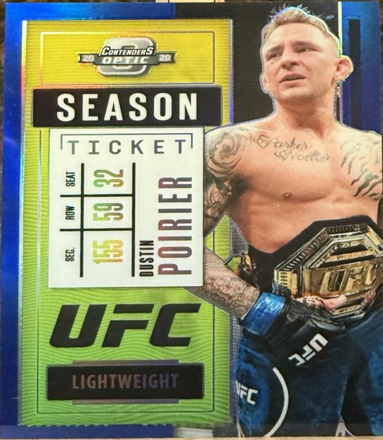 Dustin Poirier 2021 Panini Chronicles UFC Base Contenders Optic Season Ticket #277 Gold