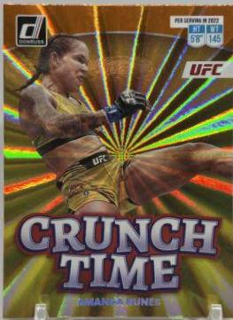 Amanda Nunes 2023 Panini Donruss UFC Crunch Time #16 Orange Laser