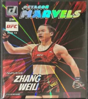 Zhang Weili 2023 Panini Donruss UFC Octagon Marvels #19 Purple Laser