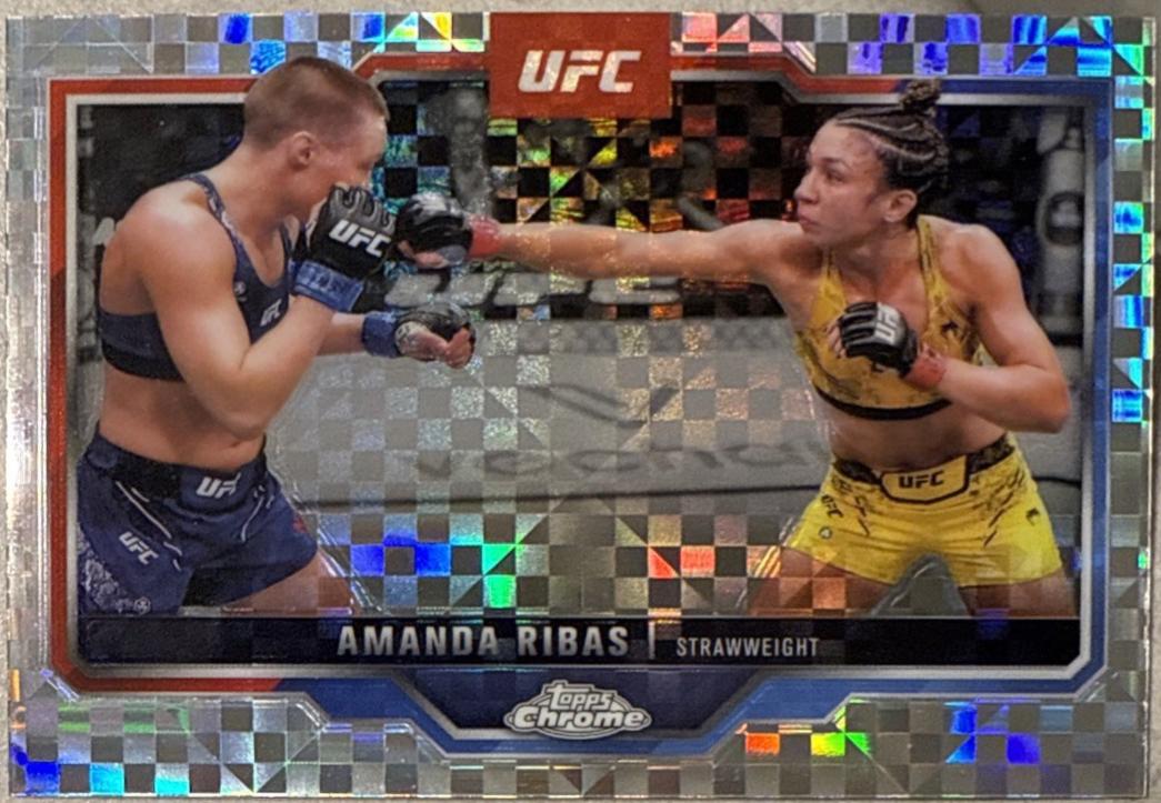 Amanda Ribas 2025 Topps Chrome UFC Base #184 X-Fractor