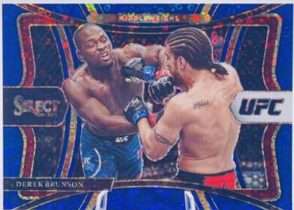 Derek Brunson 2021 Panini Select UFC Premier Level #115 Blue Disco