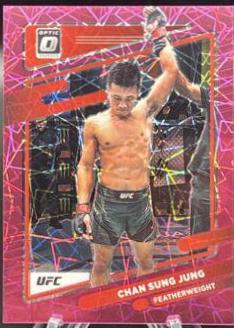 Chan Sung Jung 2022 Panini Donruss Optic UFC Base #78 Pink Velocity