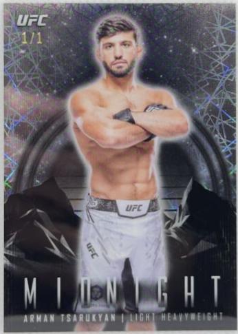Arman Tsarukyan 2024 Topps Midnight UFC Base #98 Black Light