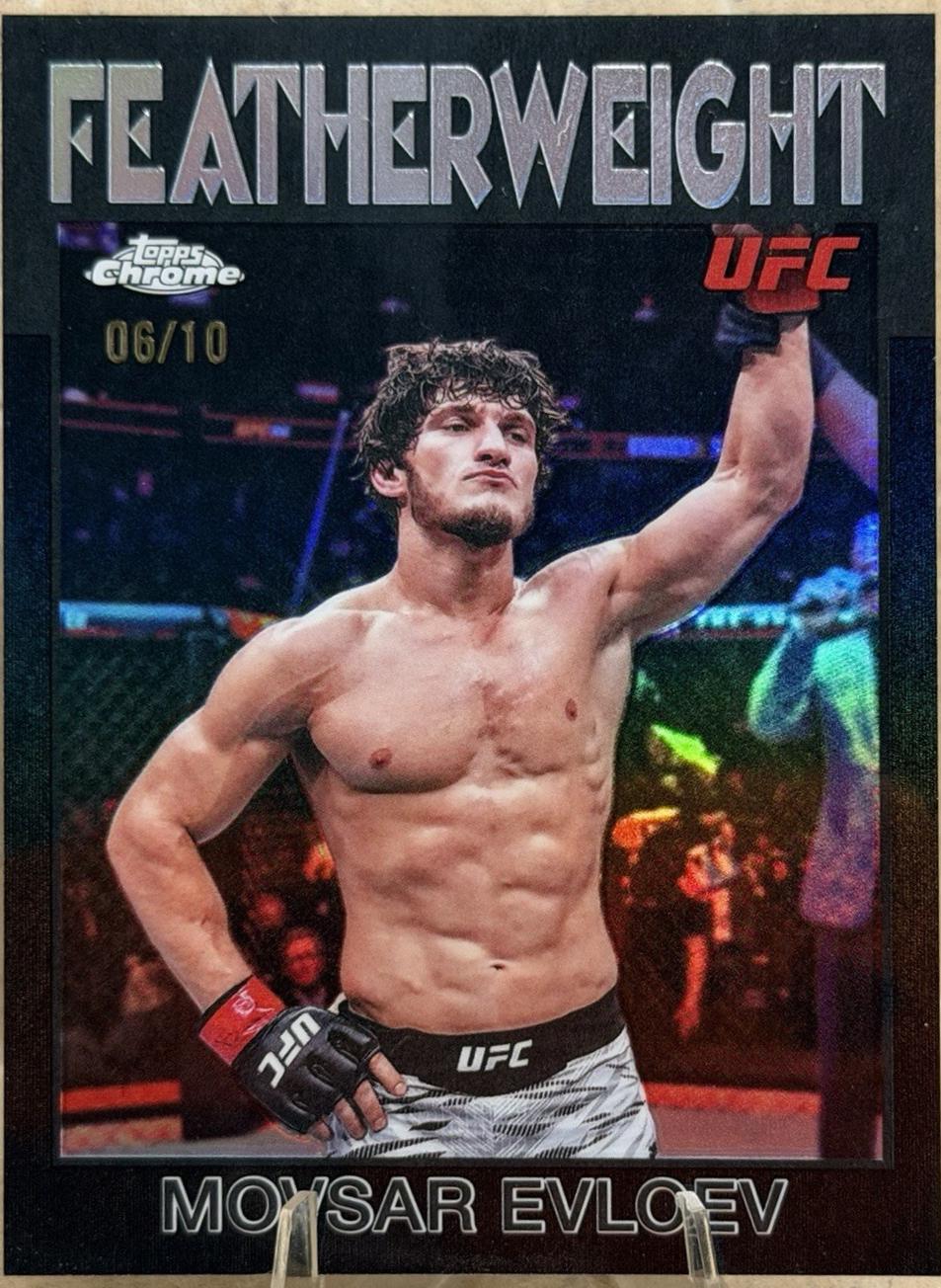 Movsar Evloev 2026 Topps Chrome UFC 1986 Topps #86-17 Black Refractor