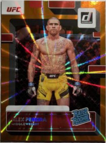 Alex Pereira 2023 Panini Donruss UFC Base #209 Orange Laser