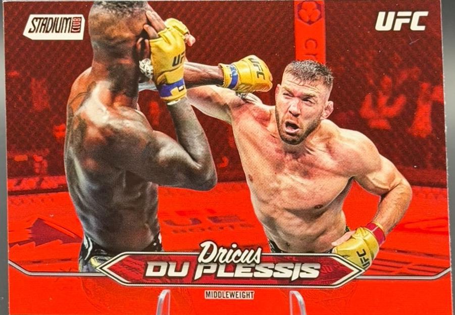 Dricus Du Plessis 2025 Topps Stadium Club UFC Base #126 Red