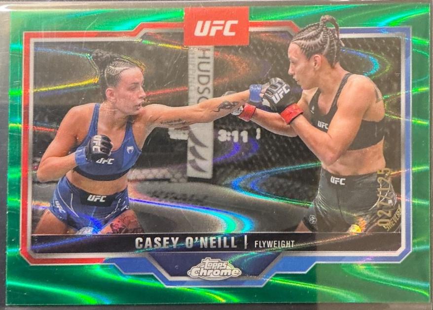 Casey O'Neill 2025 Topps Chrome UFC Base #133 Green Wave
