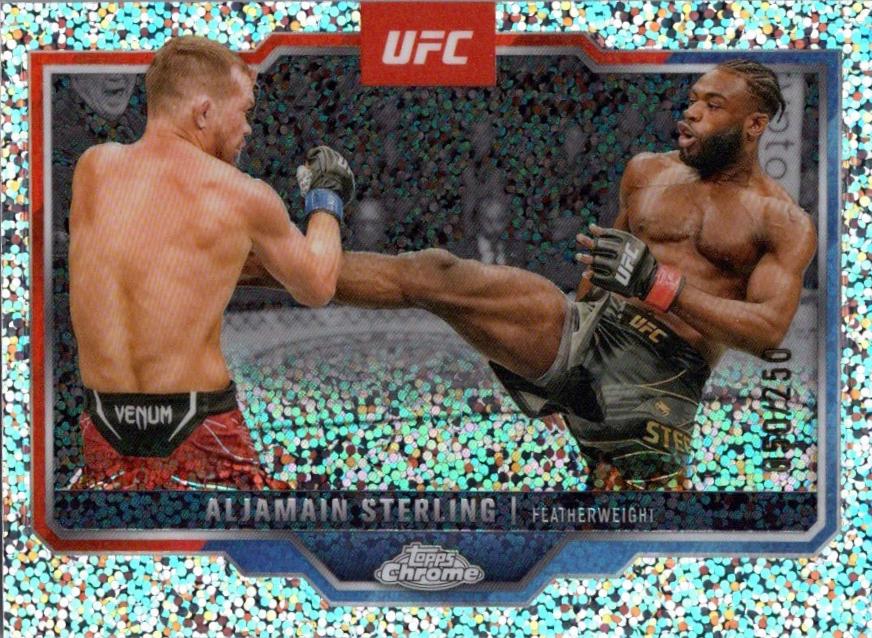Aljamain Sterling 2025 Topps Chrome UFC Base #64 Speckle Refractor