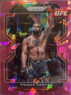 Thiago Santos 2022 Panini Prizm UFC Base #124 Pink Ice