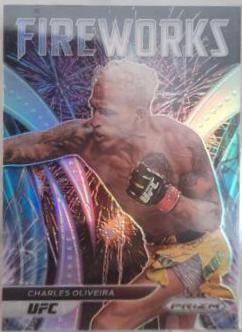 Charles Oliveira 2022 Panini Prizm UFC Fireworks #4 Silver