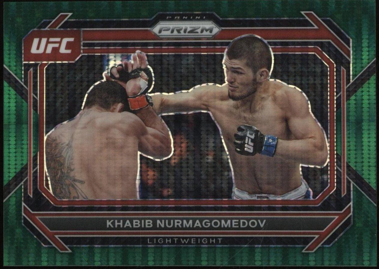 Khabib Nurmagomedov 2023 Panini Prizm UFC Base #45 Green Pulsar