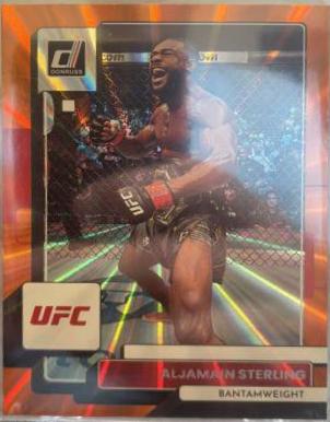 Aljamain Sterling 2023 Panini Donruss UFC Base #116 Orange Laser