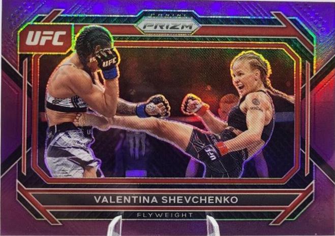 Valentina Shevchenko 2023 Panini Prizm UFC Base #63 Purple