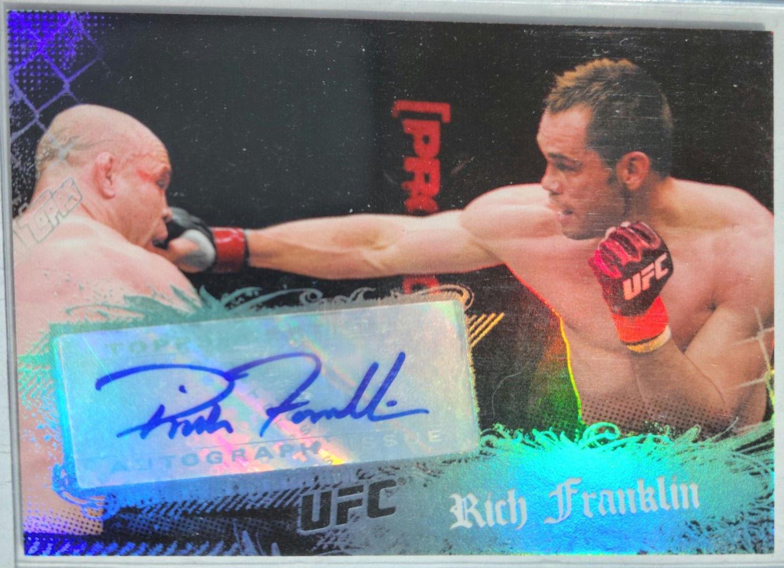 Rich Franklin 2010 Topps UFC Main Event Fighter Autographs #15 Silver