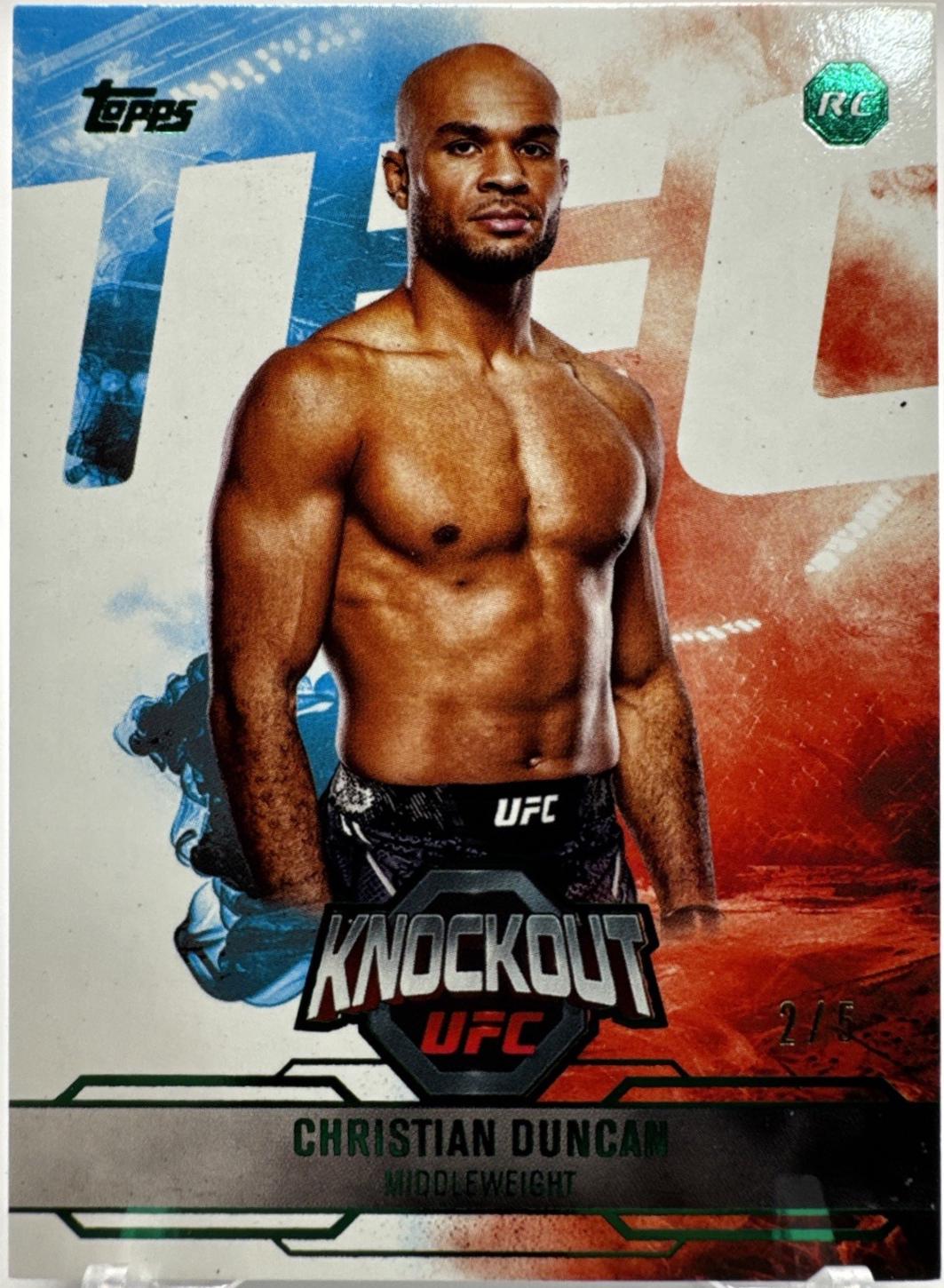 Christian Duncan 2025 Topps Knockout UFC Base #68 Emerald
