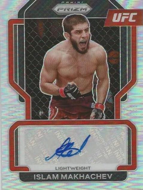 Islam Makhachev 2022 Panini Prizm UFC Signatures #40 Silver