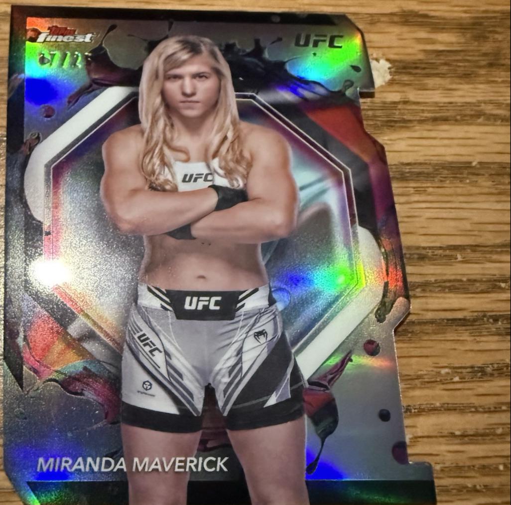 Miranda Maverick 2024 Topps Finest UFC Base Rare #250 Die-Cut Refractor