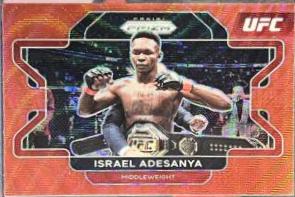 Israel Adesanya 2022 Panini Prizm UFC Base #23 Ruby Wave