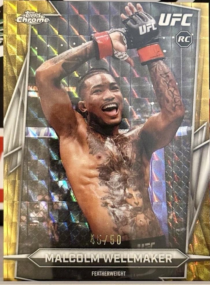 Malcolm Wellmaker 2026 Topps Chrome UFC Base #118 Gold Refractor
