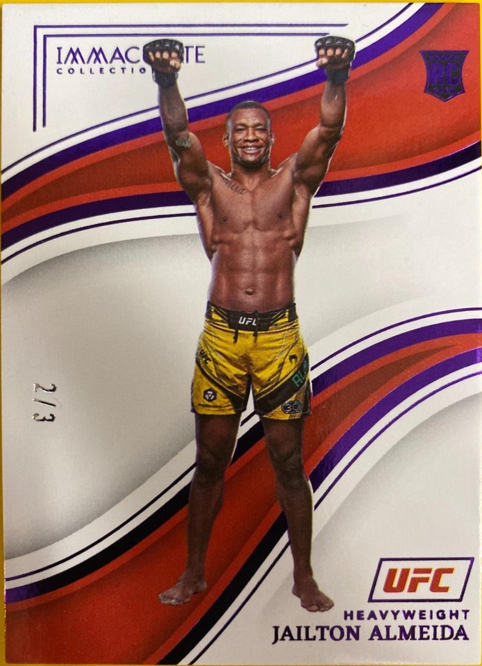 Jailton Almeida 2023 Panini Immaculate Collection UFC Base #80 Purple