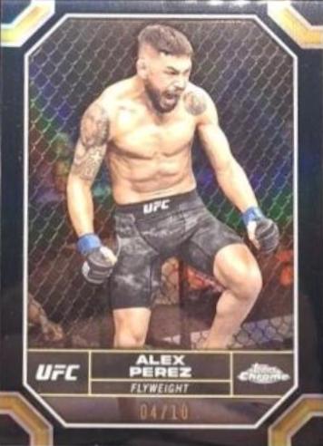 Alex Perez 2024 Topps Chrome UFC Base #5 Black Refractor