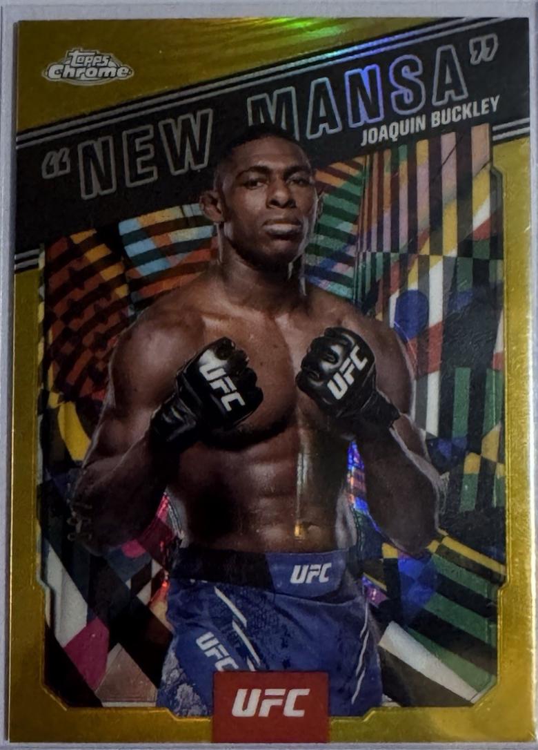 Joaquin Buckley 2025 Topps Chrome UFC AKA #AKA-14 Gold Refractor