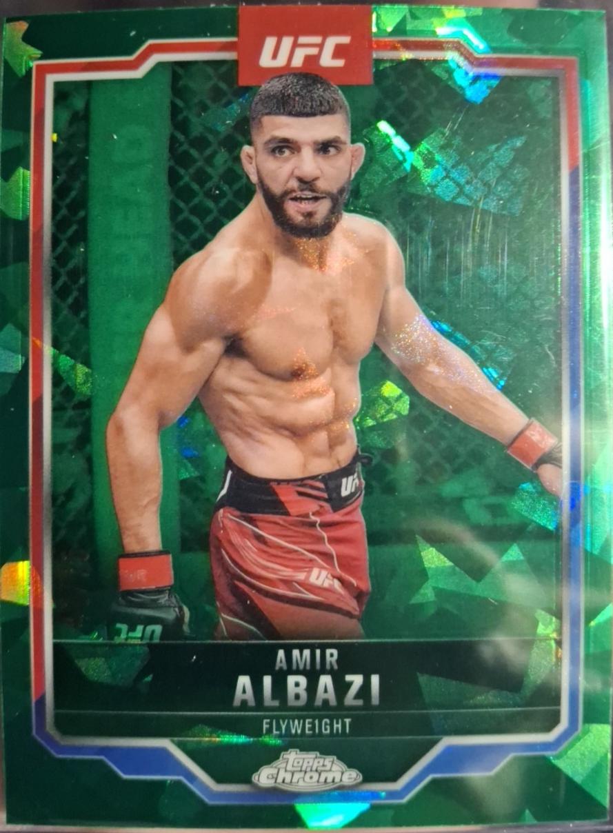 Amir Albazi 2025 Topps Chrome Sapphire UFC Base Sapphire #175 Green Sapphire