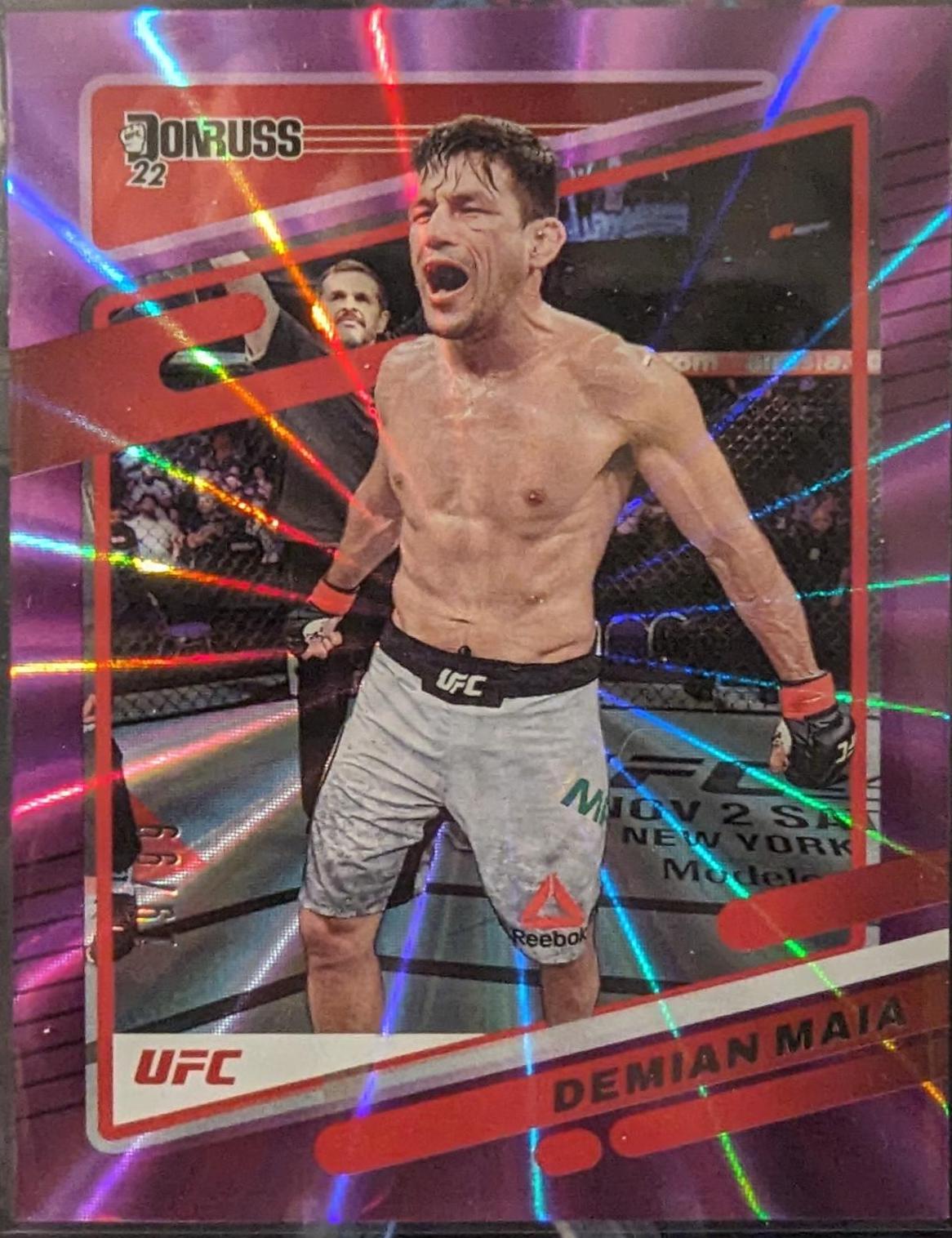 Demian Maia 2022 Panini Donruss UFC Base #171 Purple Laser
