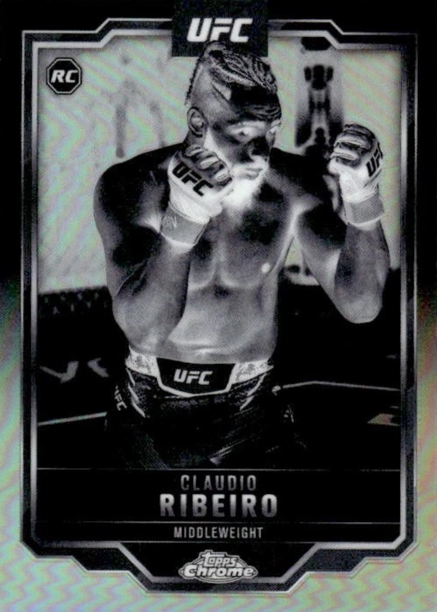 Claudio Ribeiro 2025 Topps Chrome UFC Base #16 Negative Refractor
