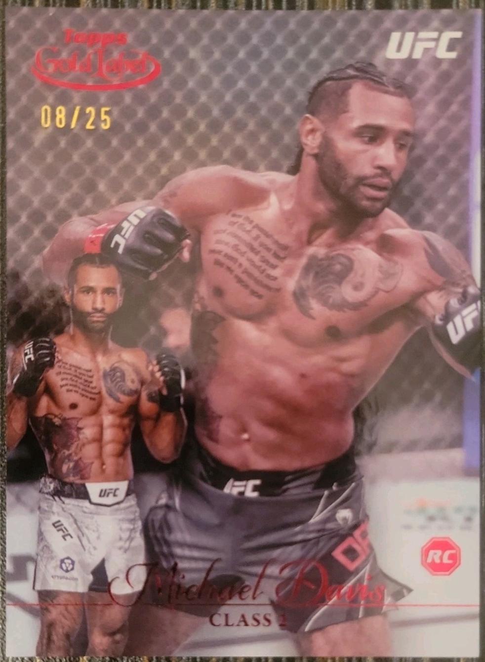 Mike Davis 2024 Topps Gold Label UFC Base Class III #38 Red