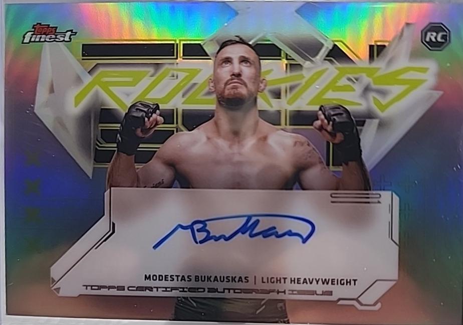 Modestas Bukauskas 2025 Topps Finest UFC Finest Rookie Autographs #FRA-MS Refractor