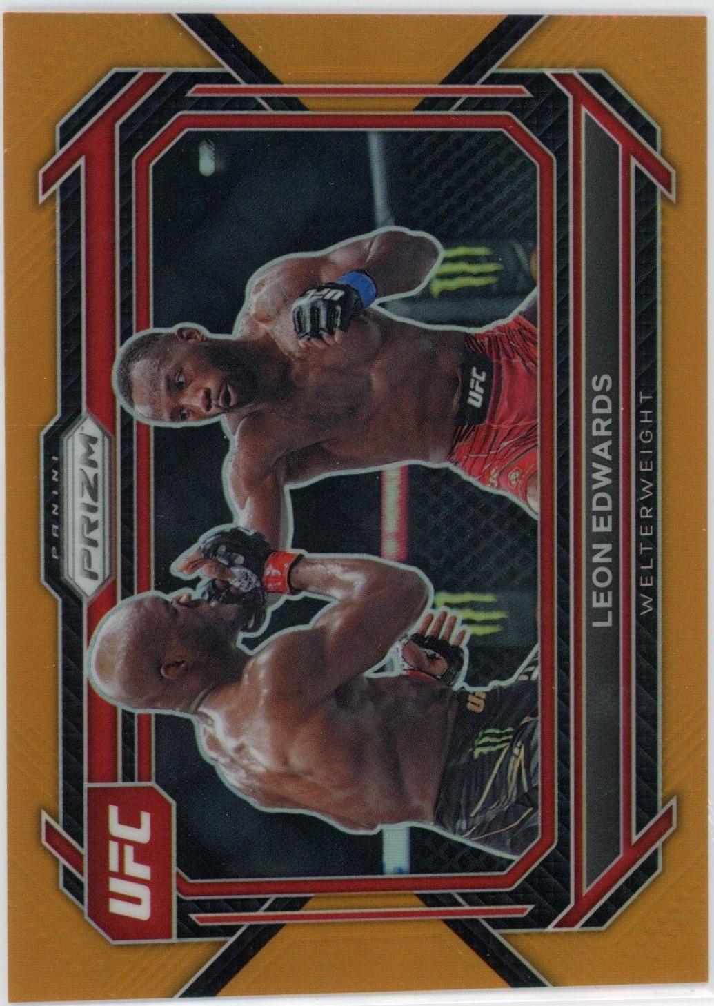Leon Edwards 2023 Panini Prizm UFC Base #65 Orange