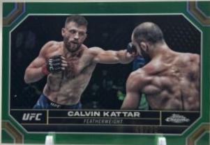 Calvin Kattar 2024 Topps Chrome UFC Base #37 Green Refractor
